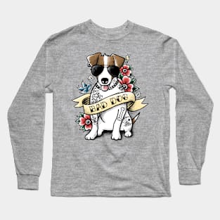 Bad dog jack russell tattoo Long Sleeve T-Shirt